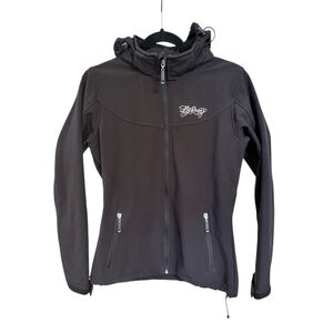 Fly Racing Removable Hooded Mid Layer Jacket Size Small Women's Black Full ZIp